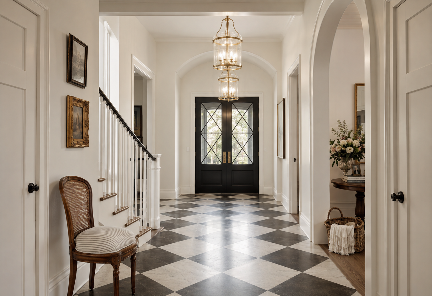 Checkerboard entry finish inspiration